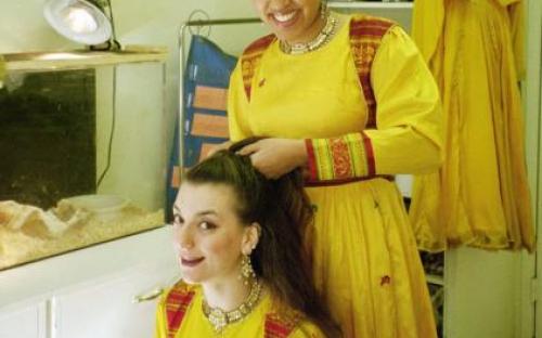 getting readh for kathak performance.jpg