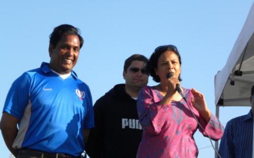 Anu Natarajan addressing the players and spectators on the background is Ifthikar Khan President BACA.JPG