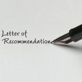Letter of Recommendation Letter of Recommendation
